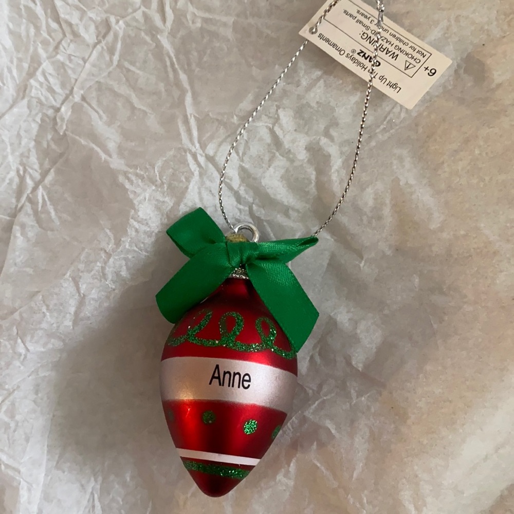 NWT Anne Personalized Small Ornament